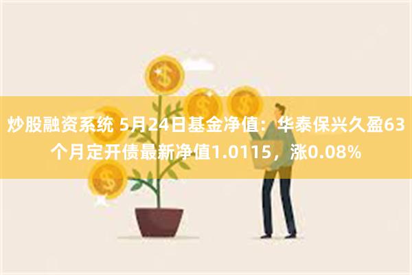 炒股融资系统 5月24日基金净值：华泰保兴久盈63个月定开债最新净值1.0115，涨0.08%