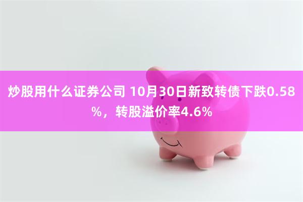 炒股用什么证券公司 10月30日新致转债下跌0.58%，转股溢价率4.6%